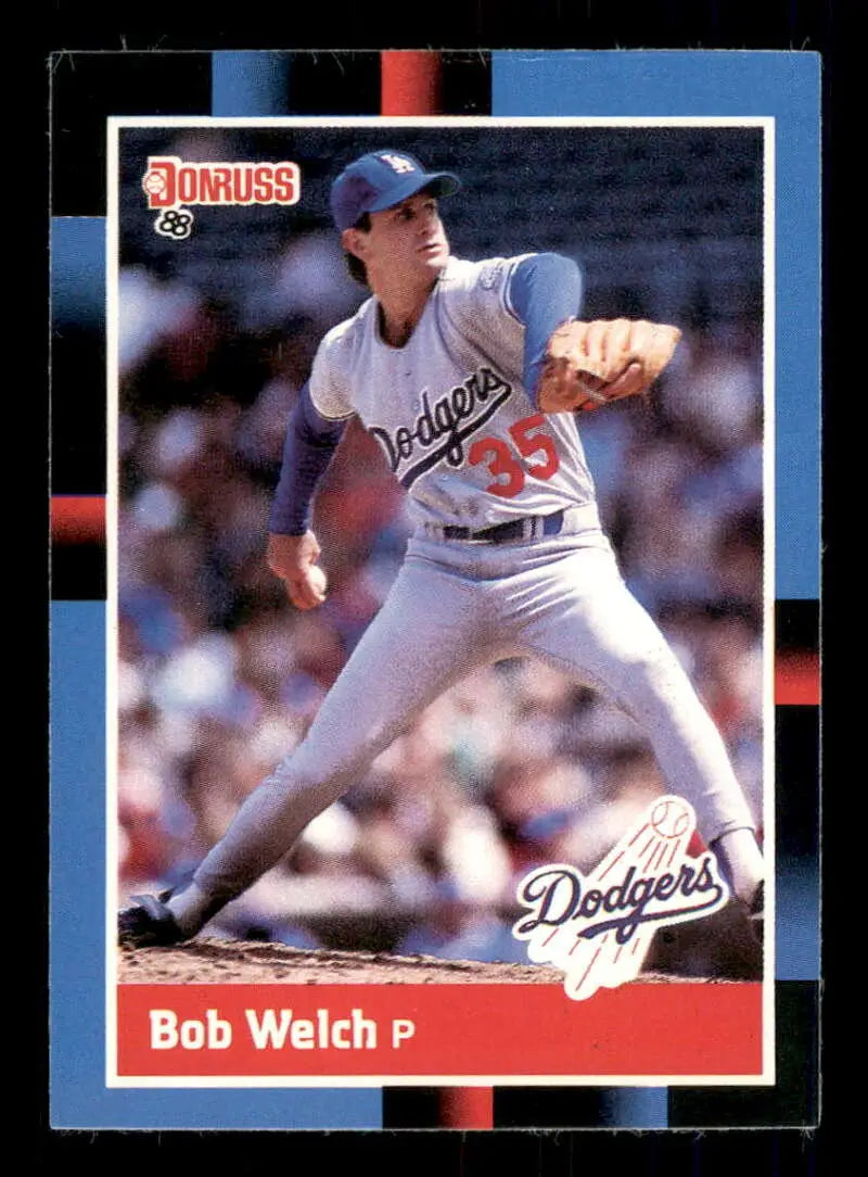 1988 Donruss #253 Bob Welch NM-MT Los Angeles Dodgers Baseball Card - Baseball Card Single