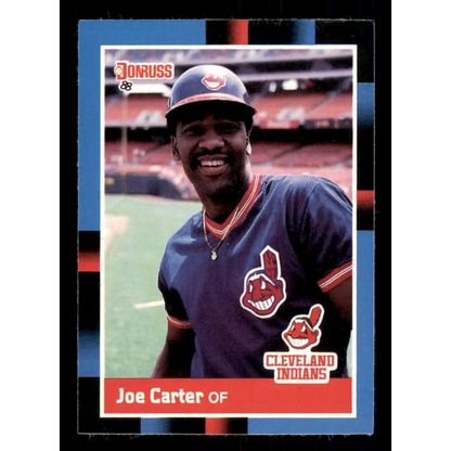 1988 Donruss #254 Joe Carter EX Cleveland Indians Baseball Card Image 1