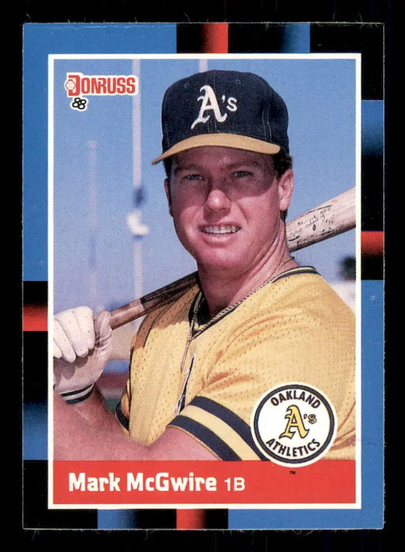 1988 Donruss #256 Mark McGwire NM-MT Oakland Athletics Baseball Card - Baseball Card Single