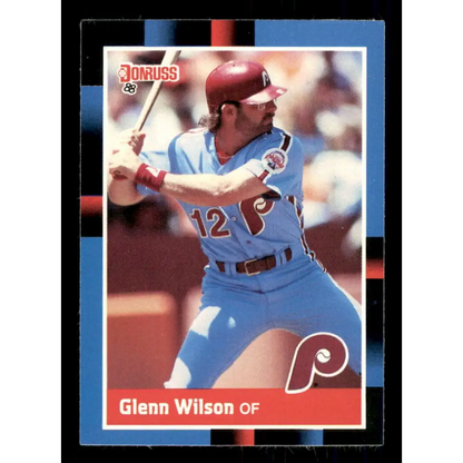 1988 Donruss #262 Glenn Wilson EX Philadelphia Phillies Baseball Card Image 1