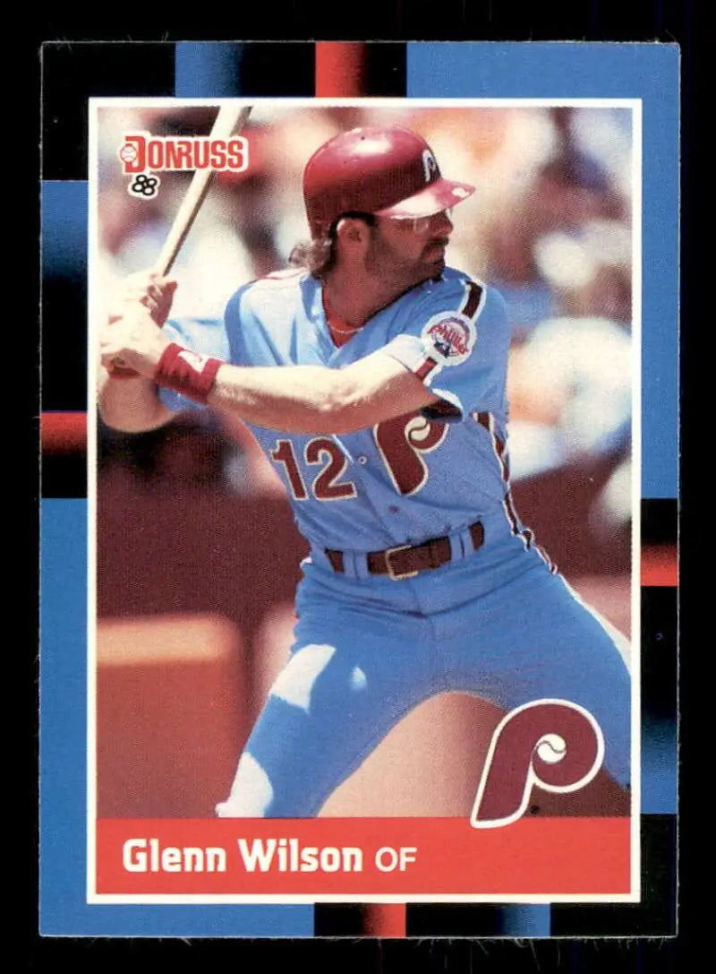 1988 Donruss #262 Glenn Wilson NM-MT Philadelphia Phillies Baseball Card - Baseball Card Single