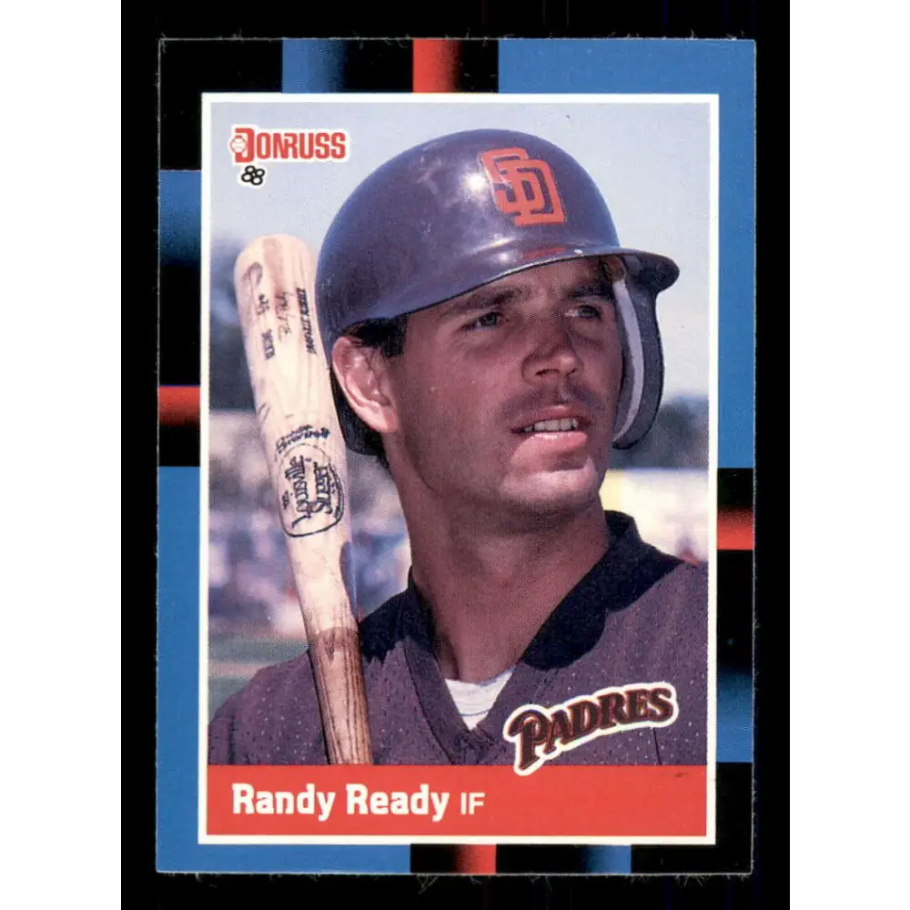 1988 Donruss #264 Randy Ready EX San Diego Padres Baseball Card Image 1