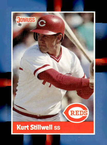 1988 Donruss Kurt Stillwell baseball card featuring Kurt Stillwell of the Cincinnati Reds