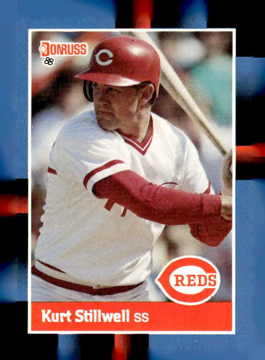 1988 Donruss Kurt Stillwell baseball card featuring Kurt Stillwell of the Cincinnati Reds