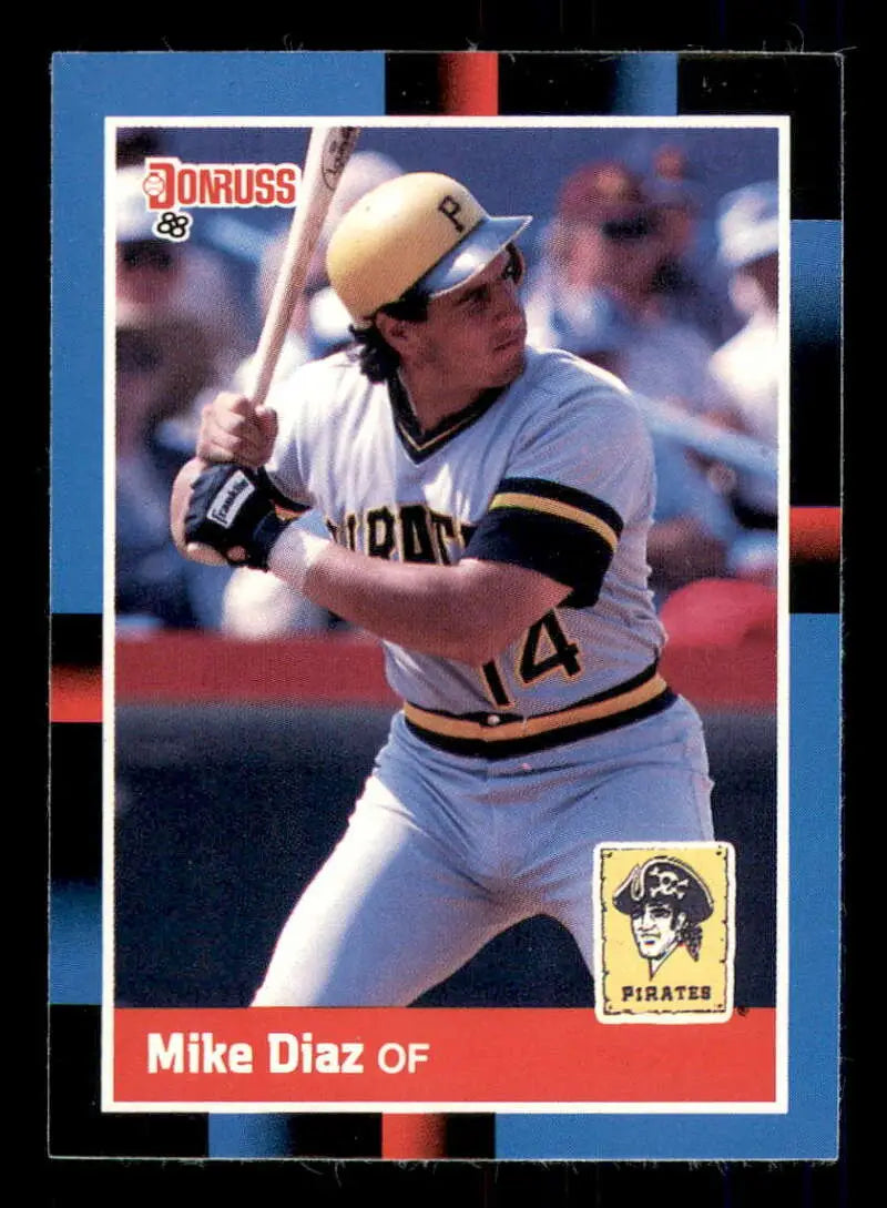 1988 Donruss #267 Mike Diaz NM-MT Pittsburgh Pirates Baseball Card - Baseball Card Single