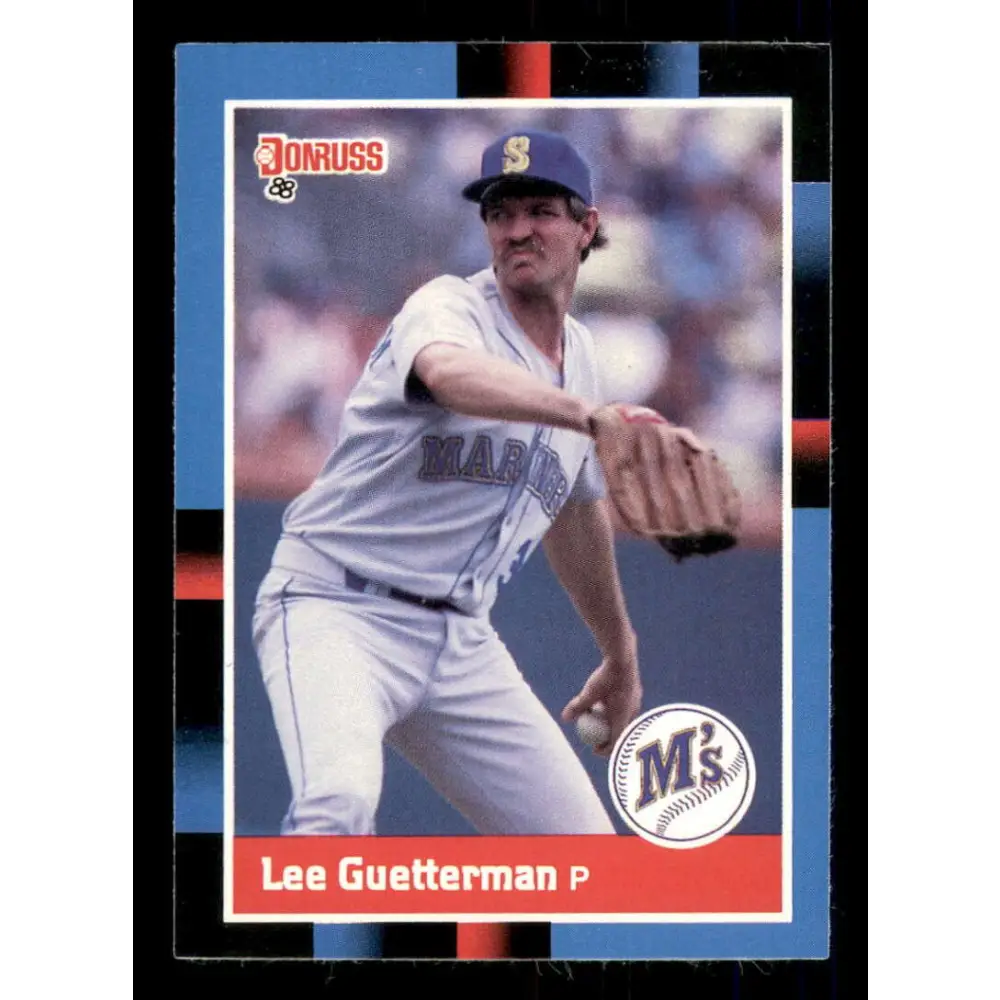 1988 Donruss #270 Lee Guetterman EX Seattle Mariners Baseball Card Image 1