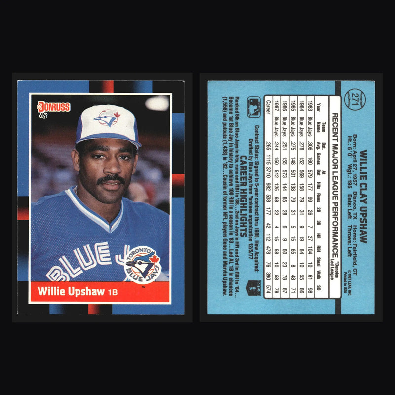 1988 Donruss #271 Willie Upshaw Toronto Blue Jays