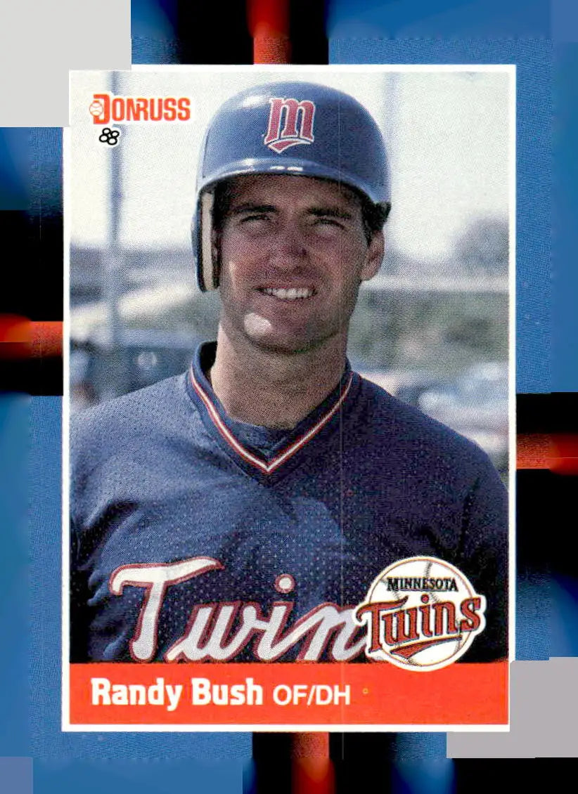 1988 Donruss Randy Bush baseball card featuring Minnesota Twins player Randy Bush