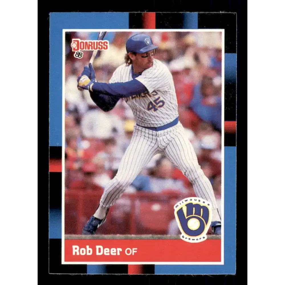 1988 Donruss #274 Rob Deer EX Milwaukee Brewers Baseball Card - Baseball Card Single