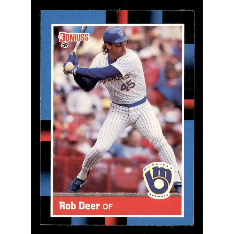 1988 Donruss #274 Rob Deer EX Milwaukee Brewers Baseball Card - Baseball Card Single