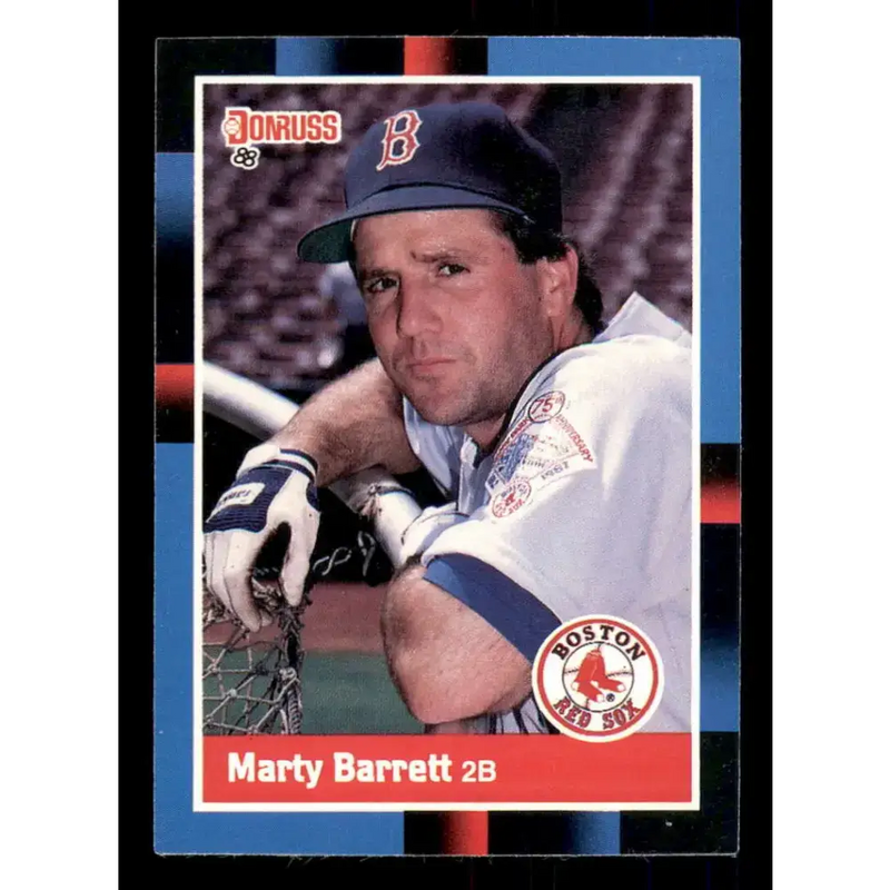 1988 Donruss #276 Marty Barrett EX Boston Red Sox Baseball Card - Baseball Card Single