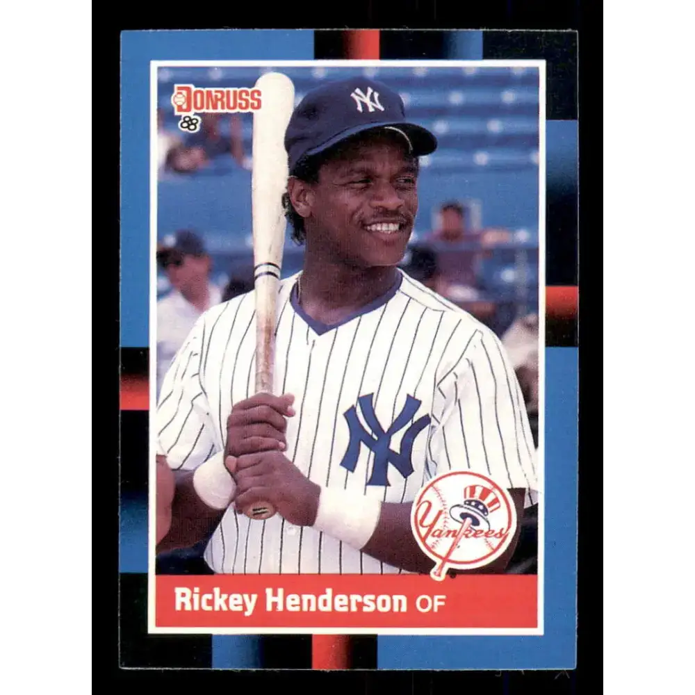 1988 Donruss #277 Rickey Henderson EX New York Yankees Baseball Card