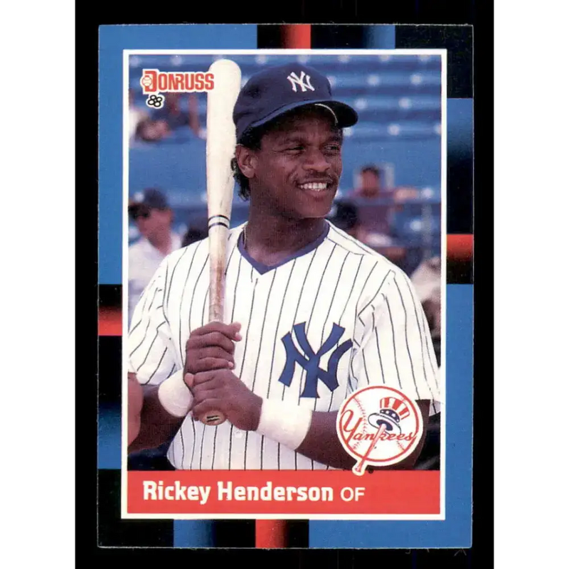 1988 Donruss #277 Rickey Henderson EX New York Yankees Baseball Card - Baseball Card Single