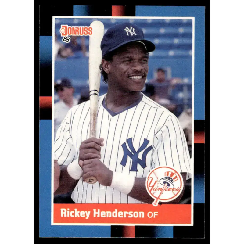 1988 Donruss #277 Rickey Henderson NM-MT New York Yankees Baseball Card - Baseball Card Single