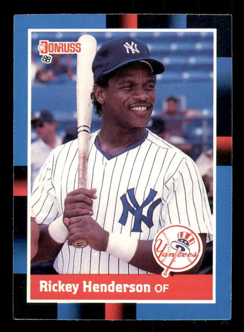 1988 Donruss #277 Rickey Henderson NM-MT New York Yankees Baseball Card - Baseball Card Single