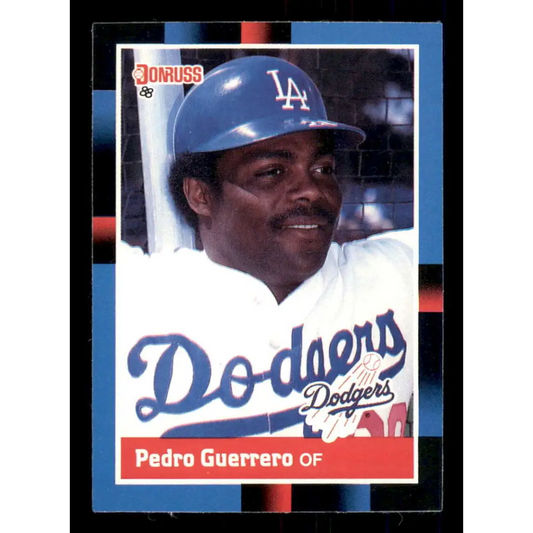 1988 Donruss #278 Pedro Guerrero EX Los Angeles Dodgers Baseball Card Image 1