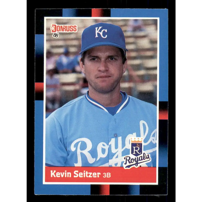1988 Donruss #280 Kevin Seitzer EX Kansas City Royals Baseball Card Image 1