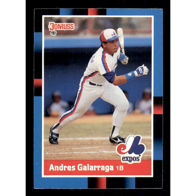 1988 Donruss #282 Andres Galarraga EX Montreal Expos Baseball Card - Baseball Card Single