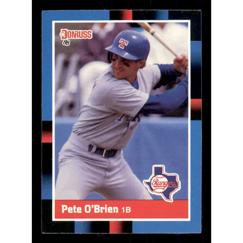 1988 Donruss #284 Pete O’Brien EX Texas Rangers Baseball Card - Baseball Card Single