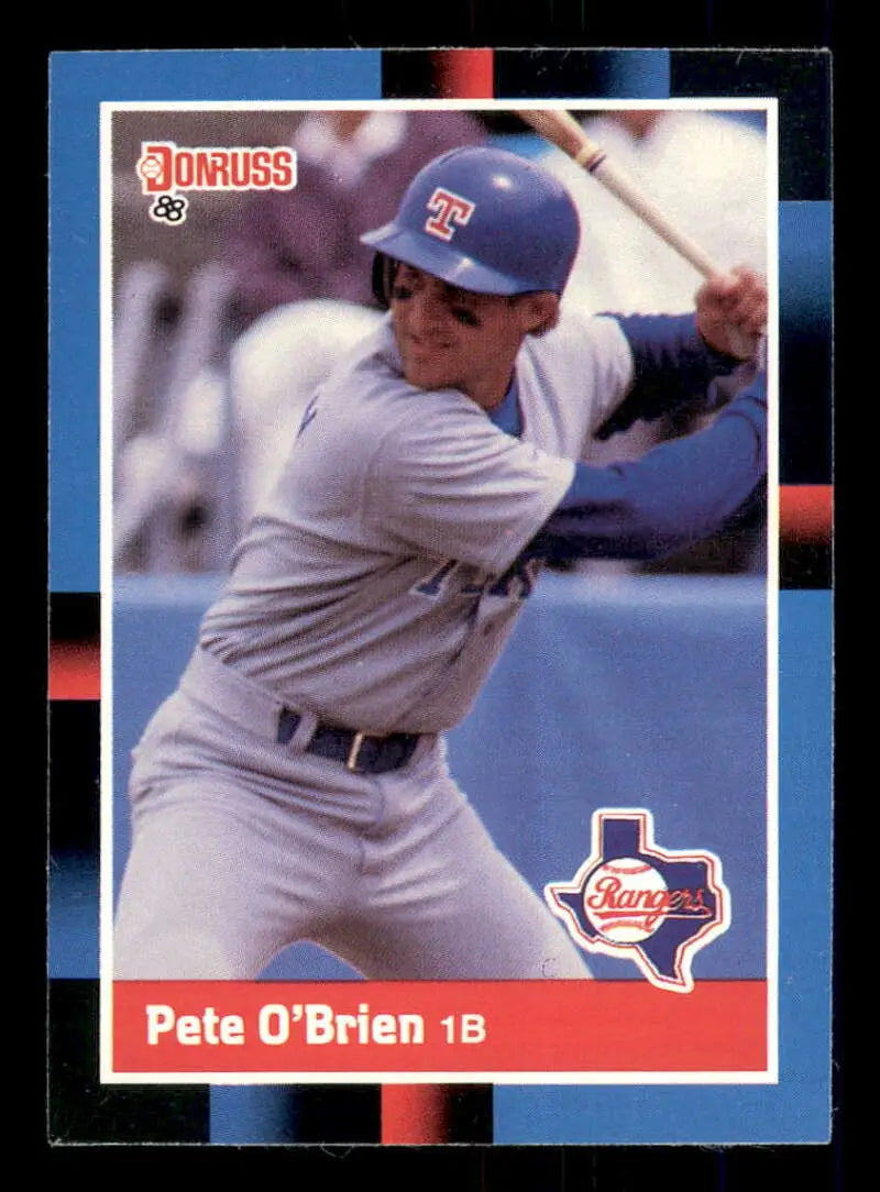 1988 Donruss #284 Pete O’Brien NM-MT Texas Rangers Baseball Card - Baseball Card Single
