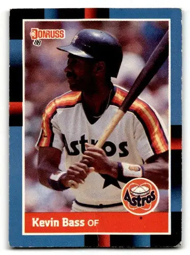 Kevin Bass Houston baseball card with original gloss from 1988 Donruss #286