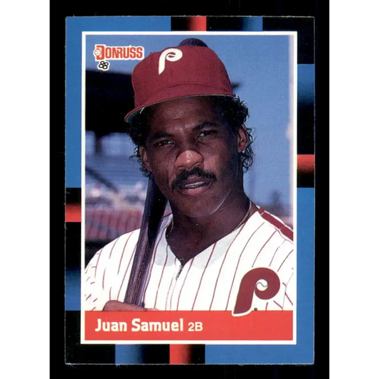 1988 Donruss #288 Juan Samuel EX Philadelphia Phillies Baseball Card