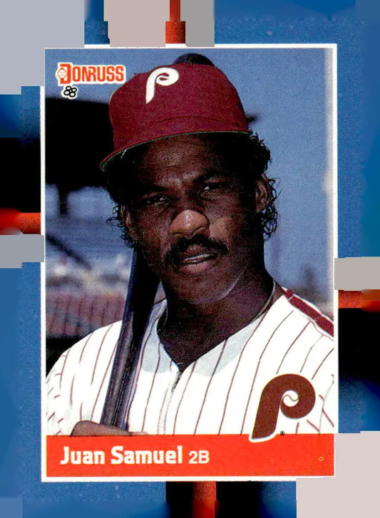 1988 Donruss Juan Samuel baseball card 288b Juan Samuel collectible memorabilia