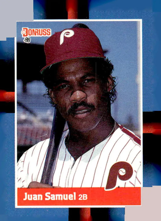 1988 Donruss Juan Samuel baseball card 288c Juan Samuel collectible image