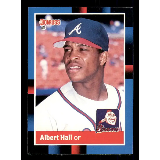 1988 Donruss #290 Albert Hall EX Atlanta Braves Baseball Card - Baseball Card Single