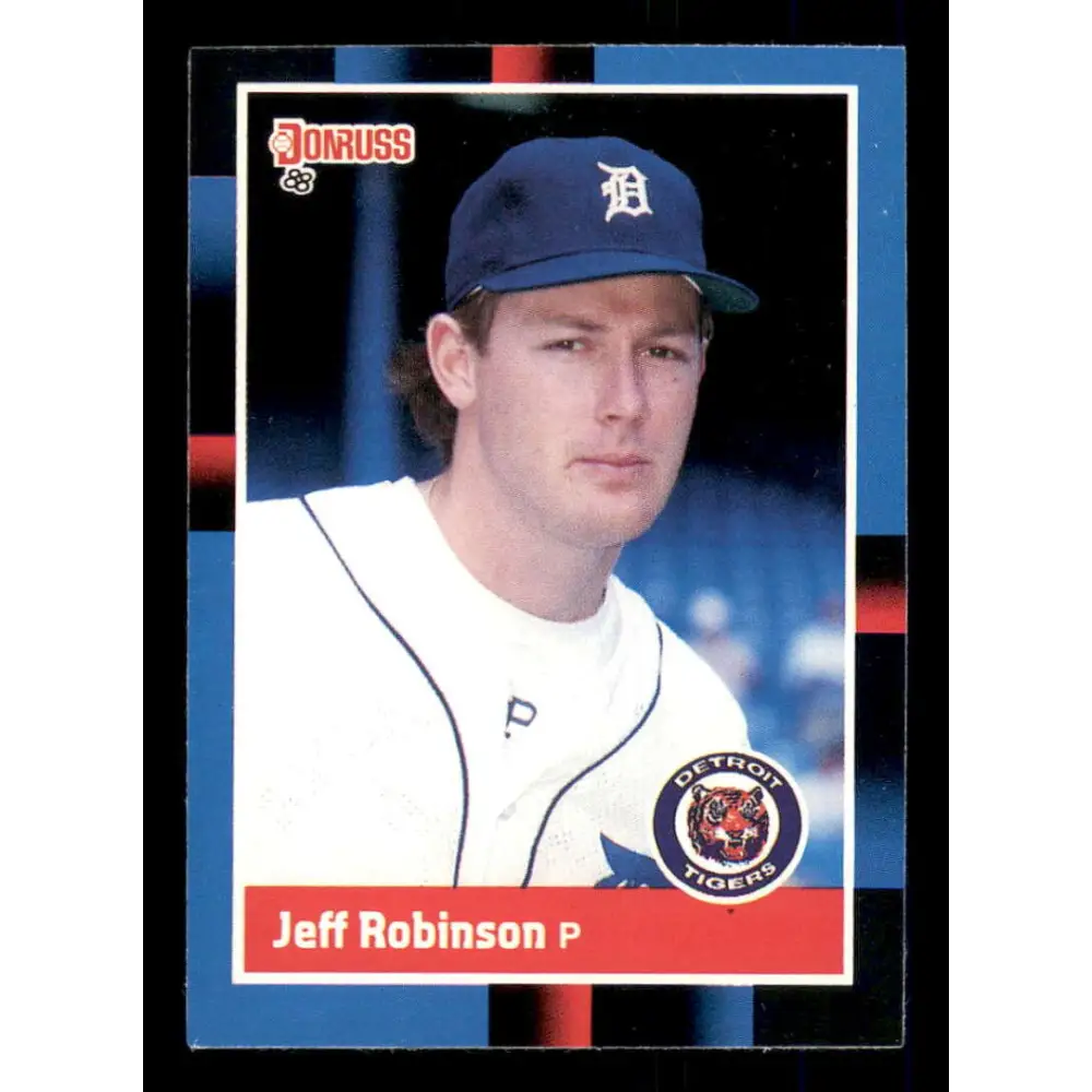 1988 Donruss #296 Jeff Robinson EX Detroit Tigers Baseball Card Image 1