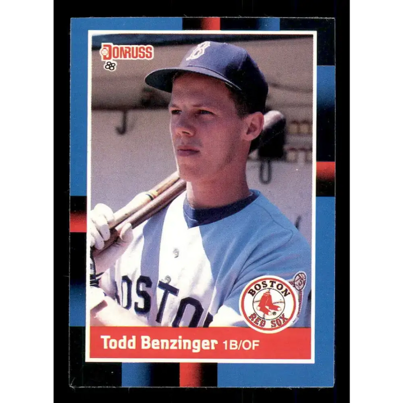 1988 Donruss #297 Todd Benzinger EX RC Rookie Boston Red Sox Baseball Card - Baseball Card Single