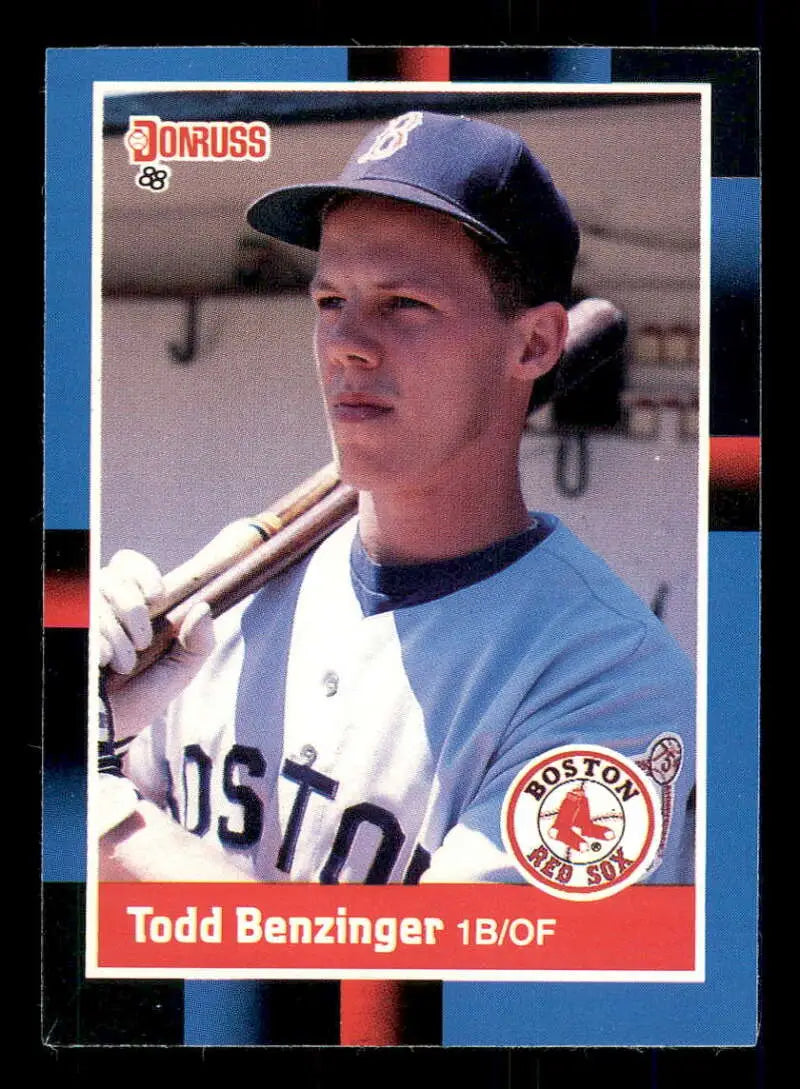 1988 Donruss #297 Todd Benzinger NM-MT RC Rookie Boston Red Sox Baseball Card - Baseball Card Single