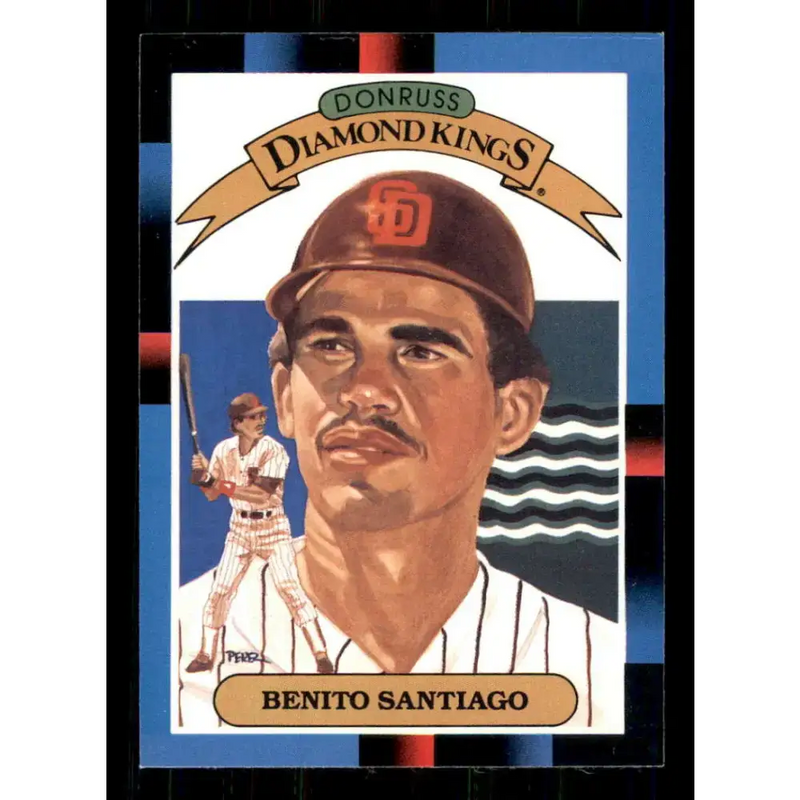 1988 Donruss #3 Benito Santiago DK EX San Diego Padres Baseball Card - Baseball Card Single