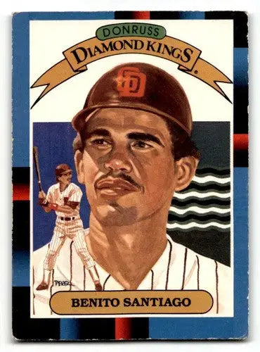 Original gloss Benito Santiago San Diego Padres baseball card 1988 Donruss #3
