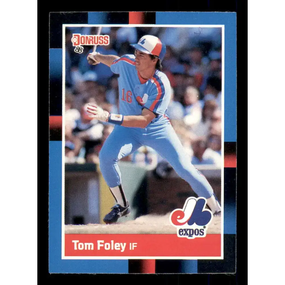 1988 Donruss #303 Tom Foley EX Montreal Expos Baseball Card - Baseball Card Single