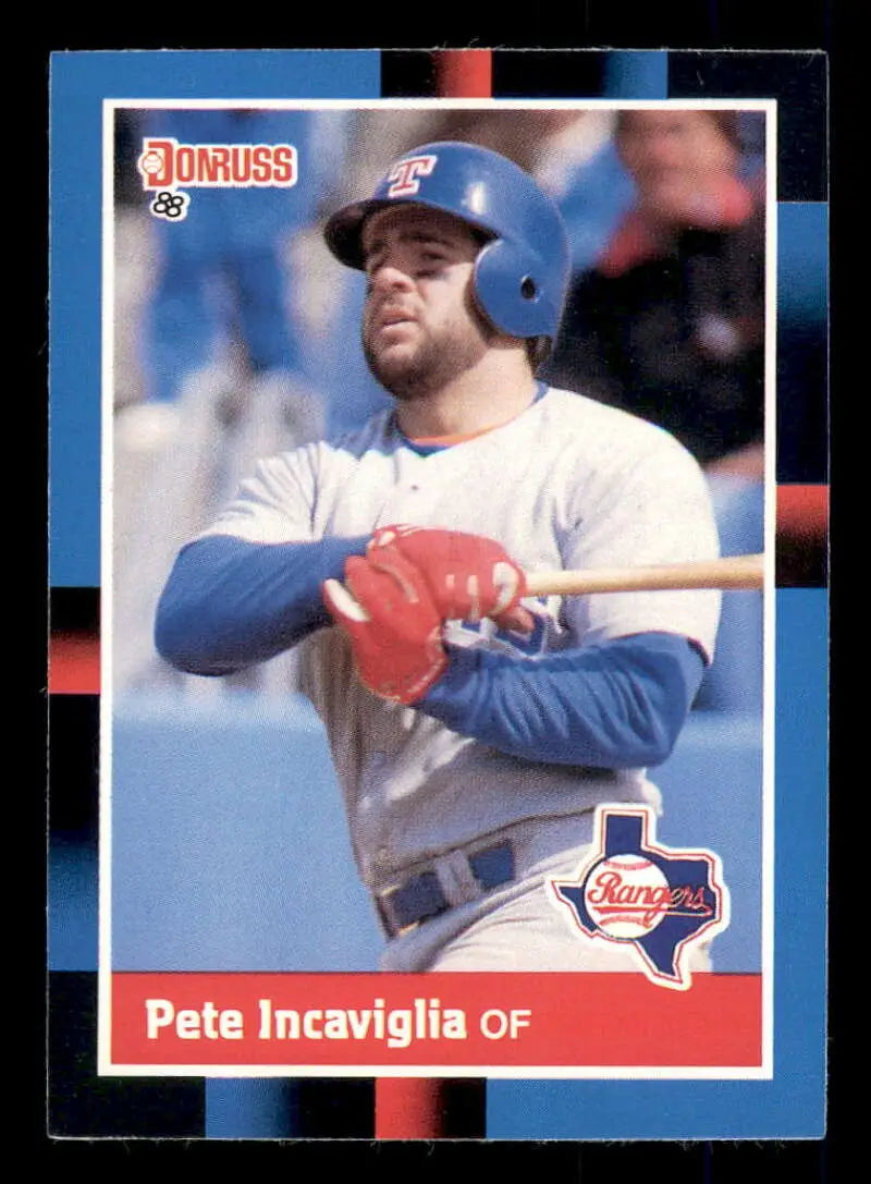 1988 Donruss #304 Pete Incaviglia NM-MT Texas Rangers Baseball Card - Baseball Card Single