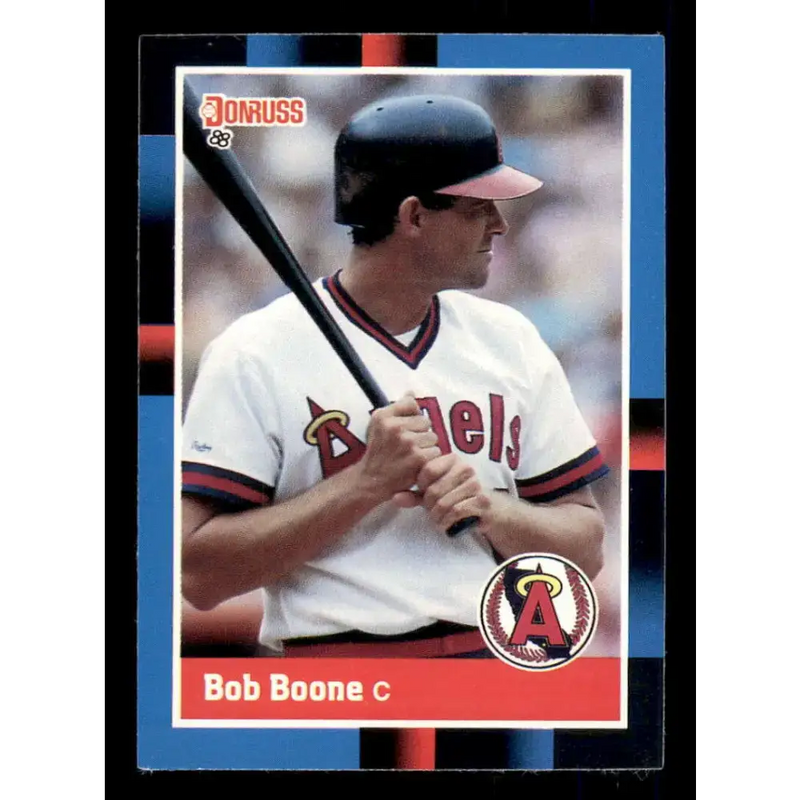 1988 Donruss #305 Bob Boone EX California Angels Baseball Card - Baseball Card Single