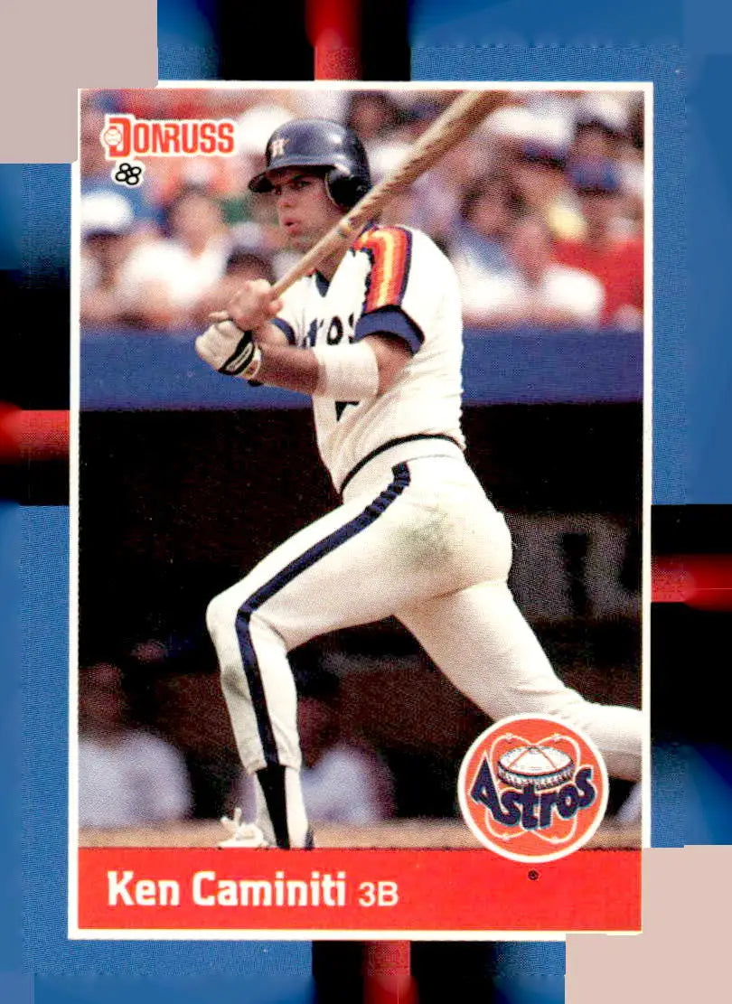 1988 Donruss Ken Caminiti baseball card featuring Ken Caminiti at third base