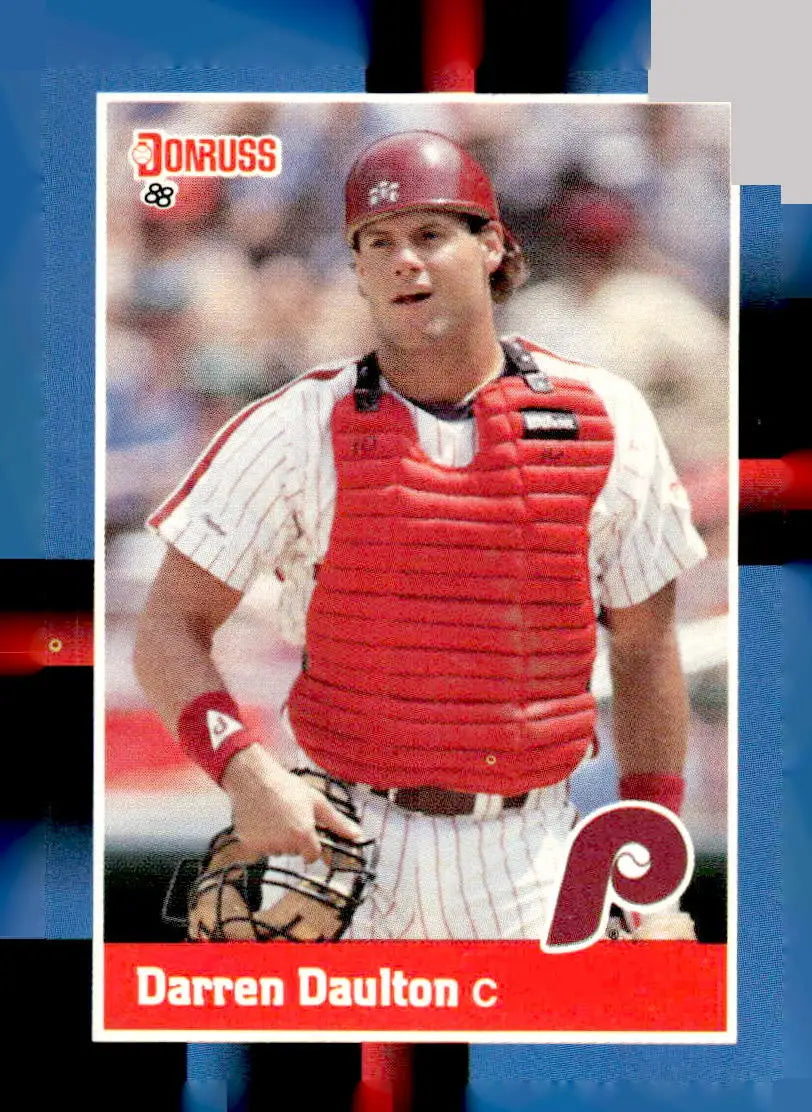 Vintage Darren Daulton baseball card from 1988 Donruss Philadelphia Phillies collection