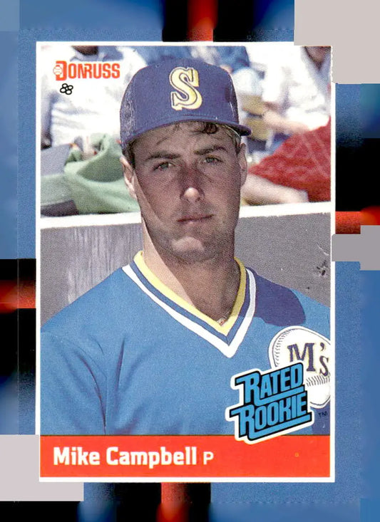 1988 Donruss Rated Rookie baseball card of Mike Campbell 30c Mike Campbell image