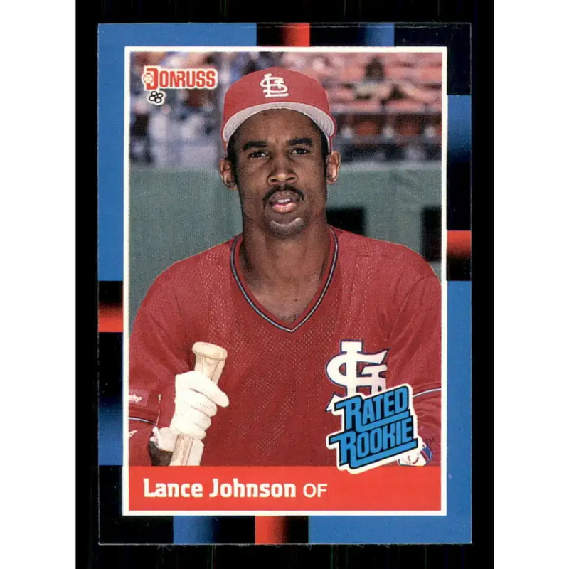 1988 Donruss #31 Lance Johnson EX RC Rookie St. Louis Cardinals Baseball Card - Baseball Card Single