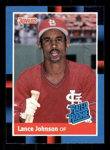 1988 Donruss Lance Johnson baseball card with original gloss and near mint condition