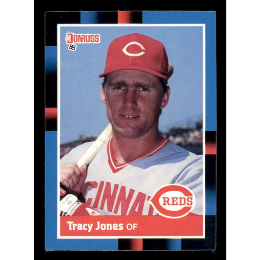 1988 Donruss #310 Tracy Jones EX Cincinnati Reds Baseball Card Image 1