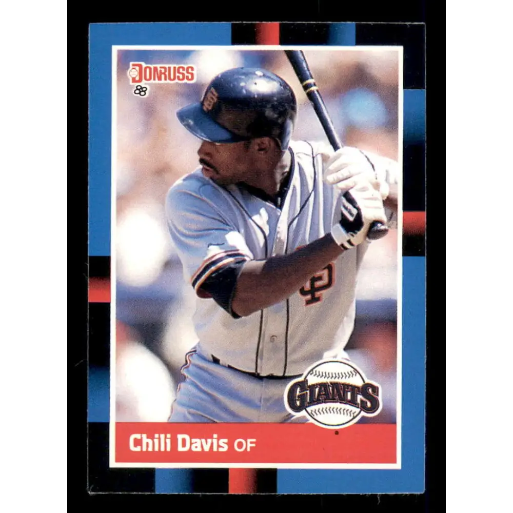 1988 Donruss #313 Chili Davis EX San Francisco Giants Baseball Card Image 1