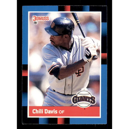 1988 Donruss #313 Chili Davis EX San Francisco Giants Baseball Card Image 1