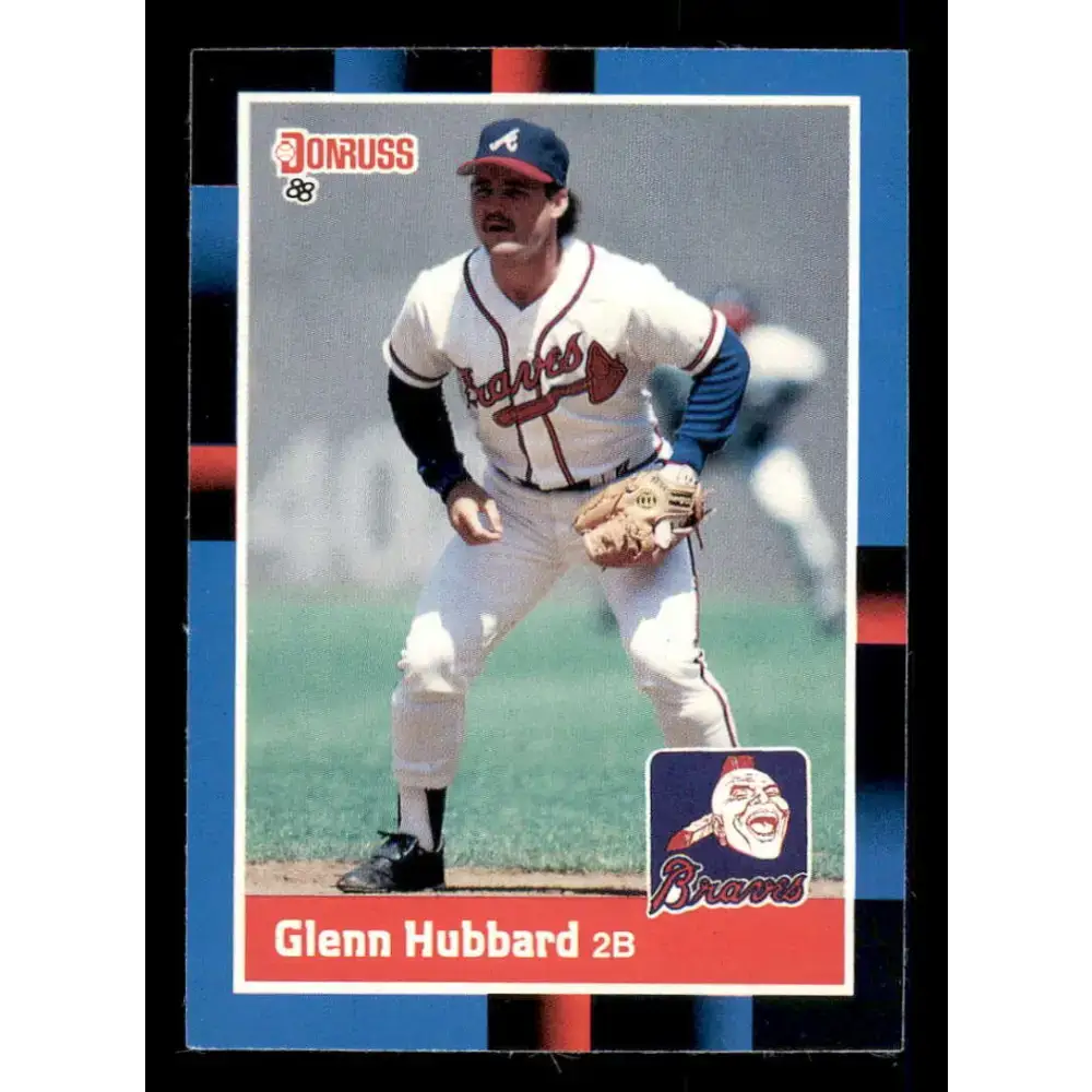 1988 Donruss #314 Glenn Hubbard EX Atlanta Braves Baseball Card - Baseball Card Single
