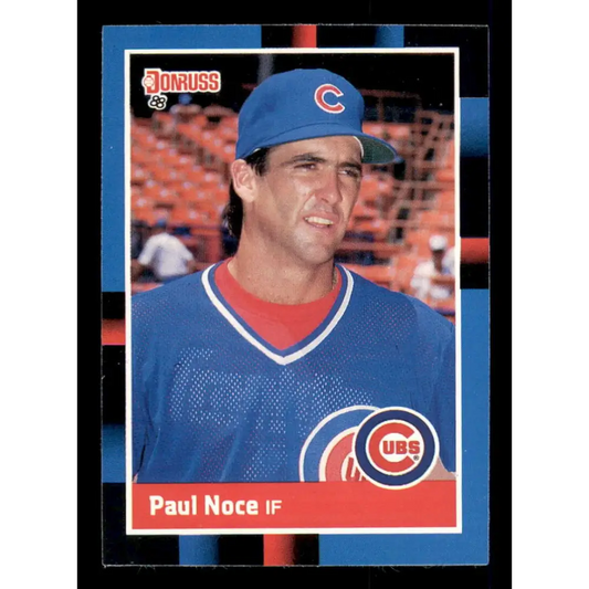 1988 Donruss #315 Paul Noce EX RC Rookie Chicago Cubs Baseball Card Image 1
