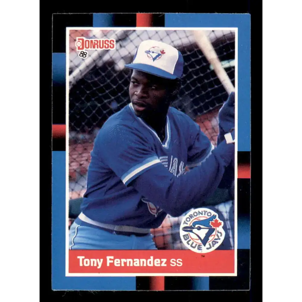 1988 Donruss #319 Tony Fernandez EX Toronto Blue Jays Baseball Card Image 1
