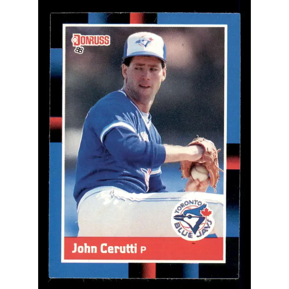 1988 Donruss #321 John Cerutti EX Toronto Blue Jays Baseball Card Image 1