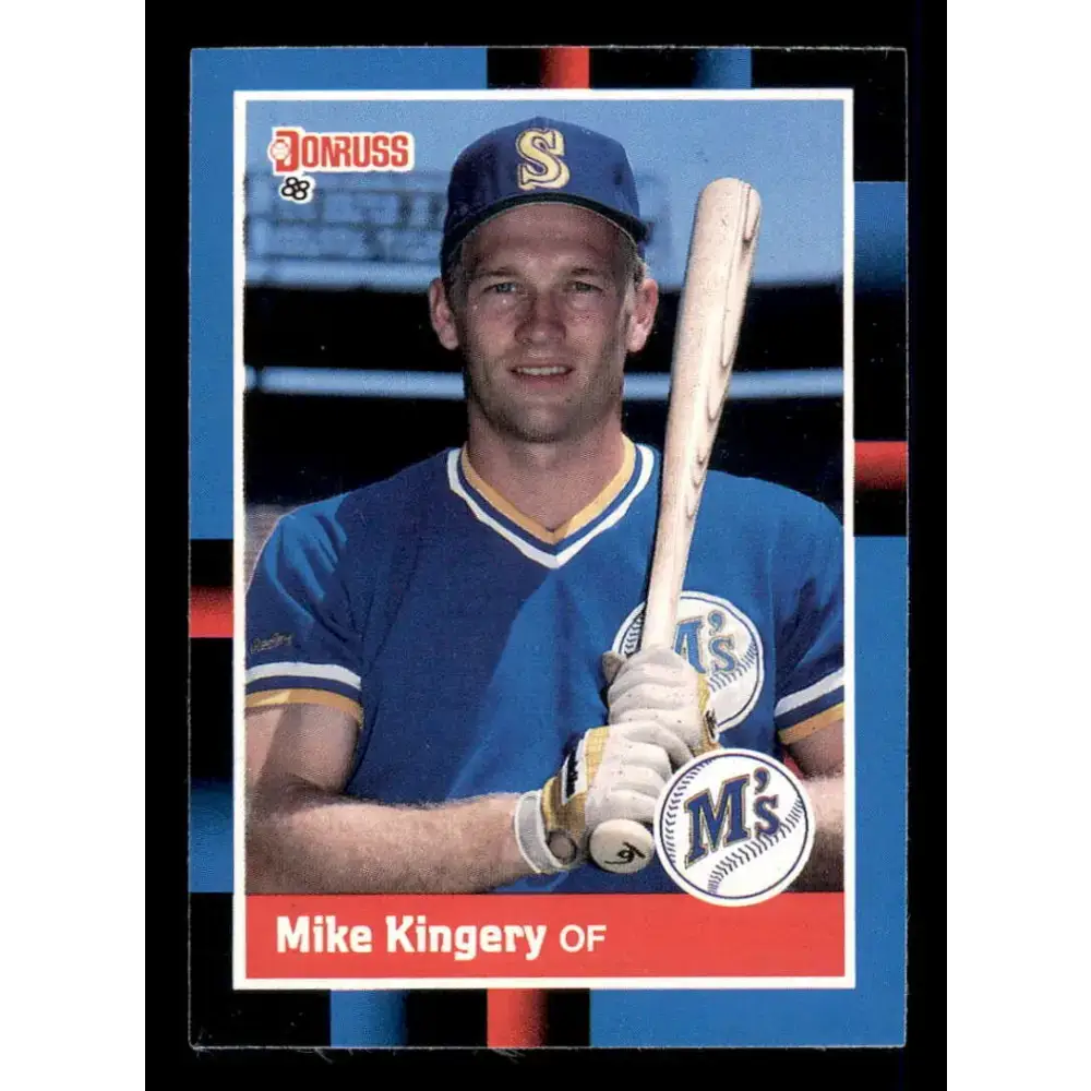 1988 Donruss #322 Mike Kingery EX Seattle Mariners Baseball Card Image 1